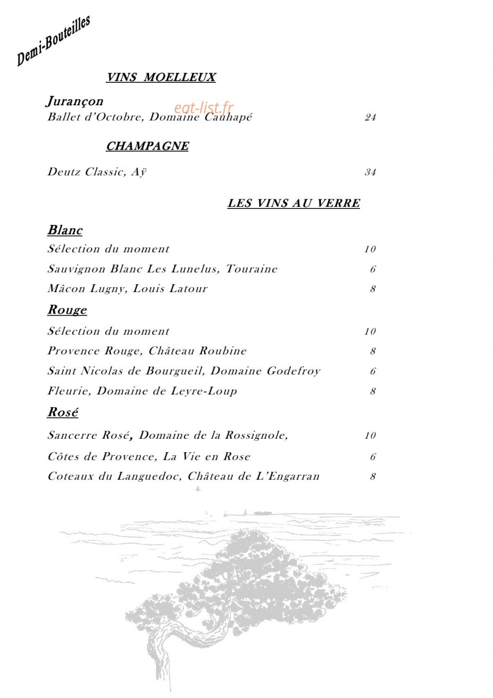 Le Bellevue — carte page 18