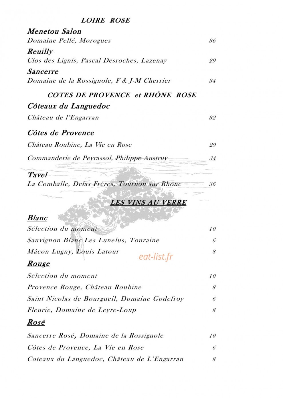Le Bellevue — carte page 12