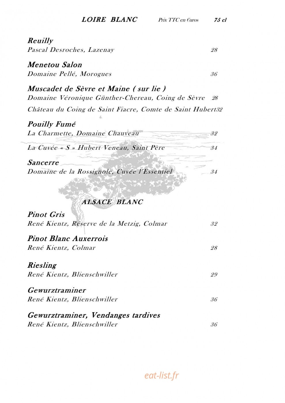 Le Bellevue — carte page 10