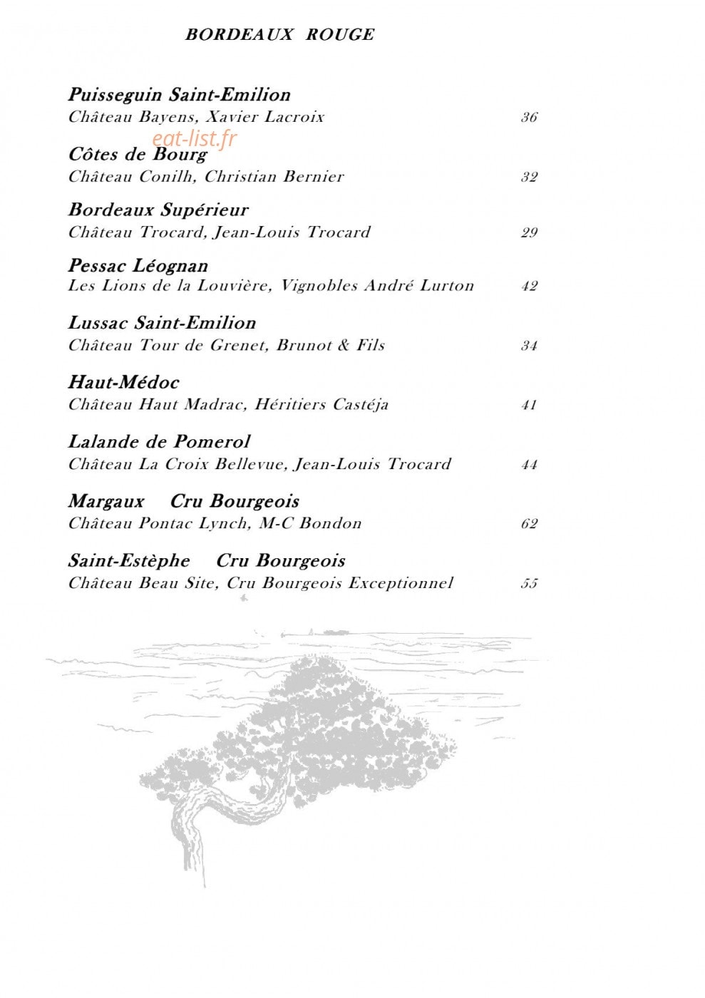 Le Bellevue — carte page 14