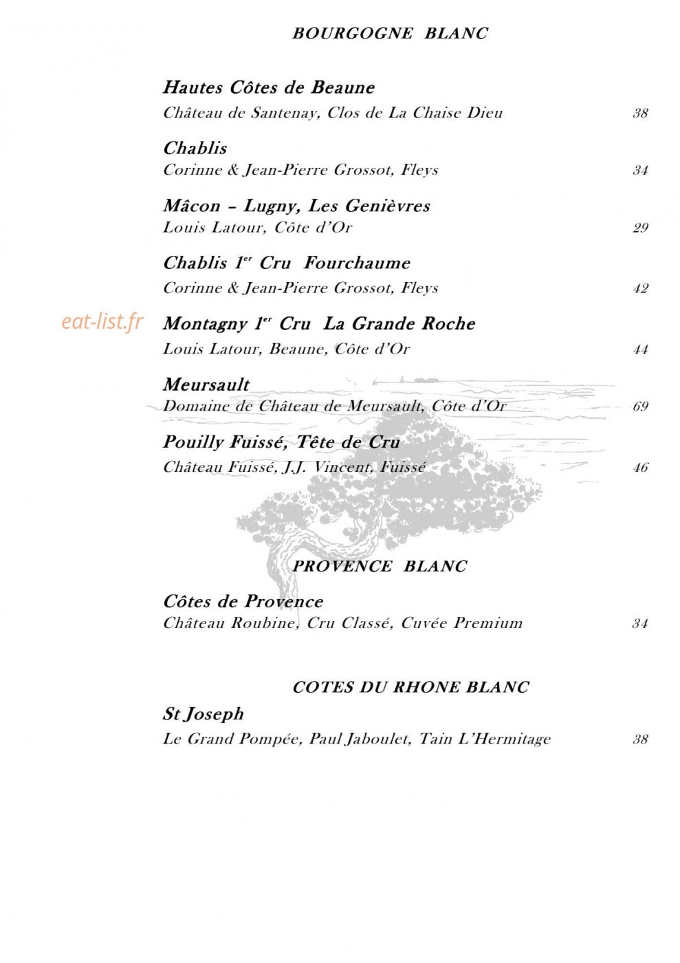Le Bellevue — carte page 11