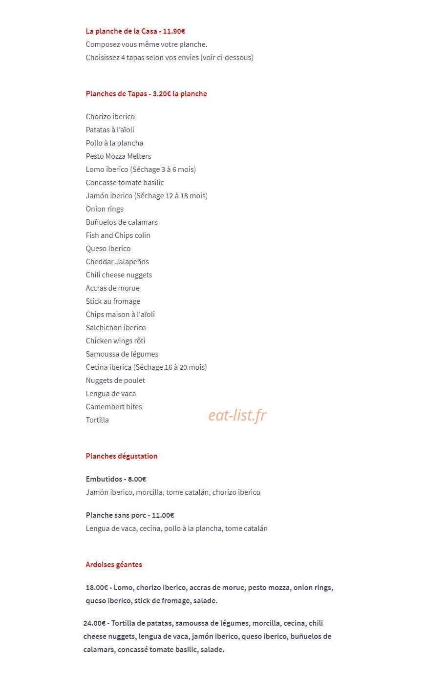 Bodega Es Tapa Ti — carte page 1