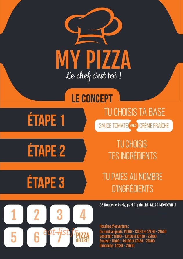 My Pizza — carte page 1
