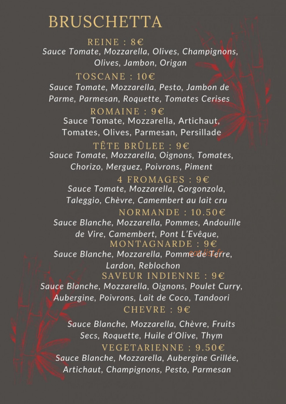 Le Royal pizza — carte page 4