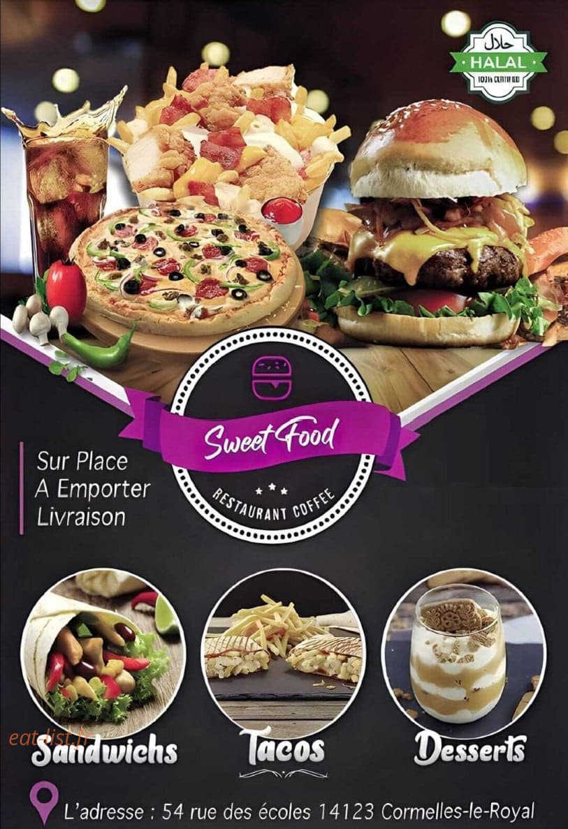 Sweet Food — carte page 1