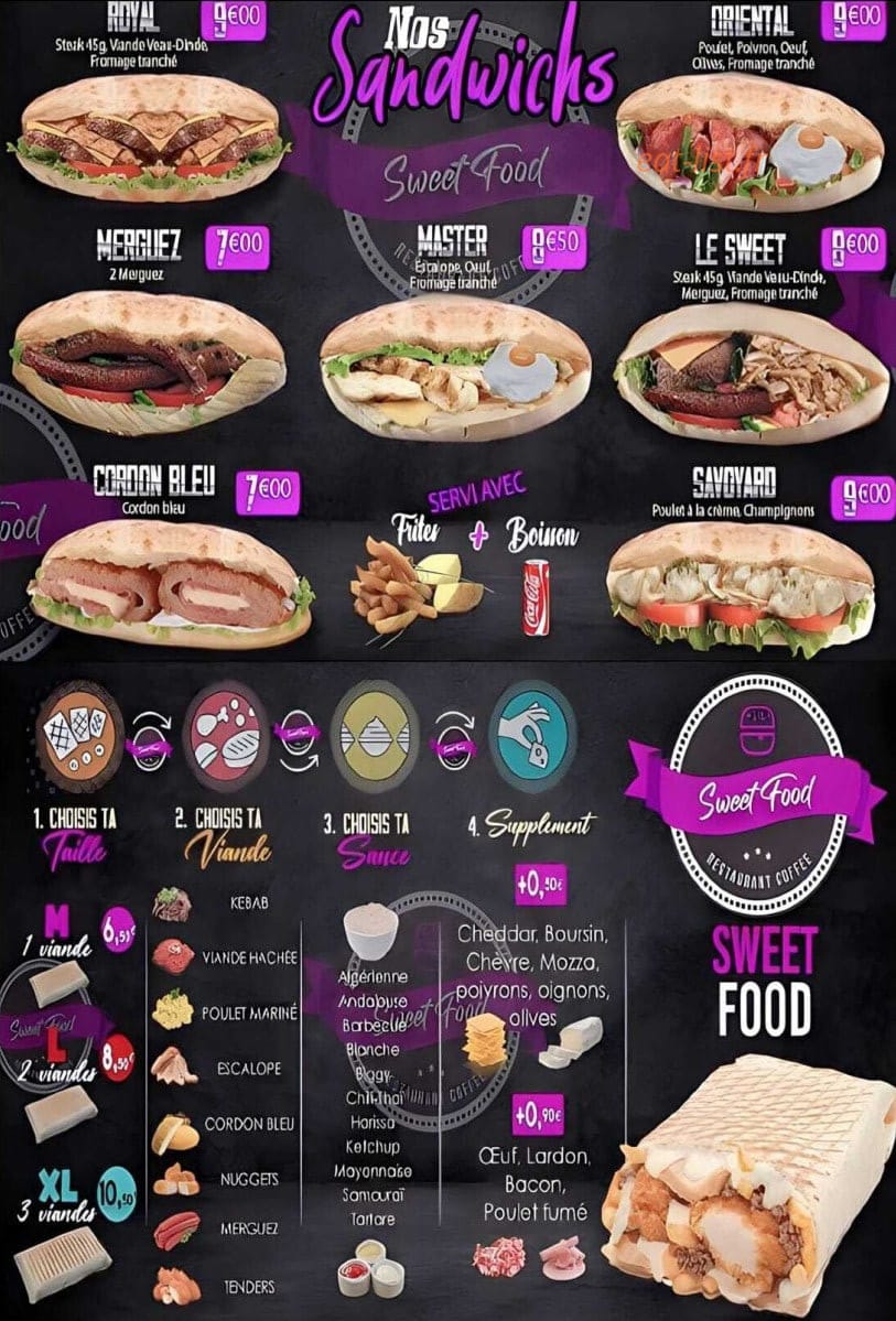 Sweet Food — carte page 3