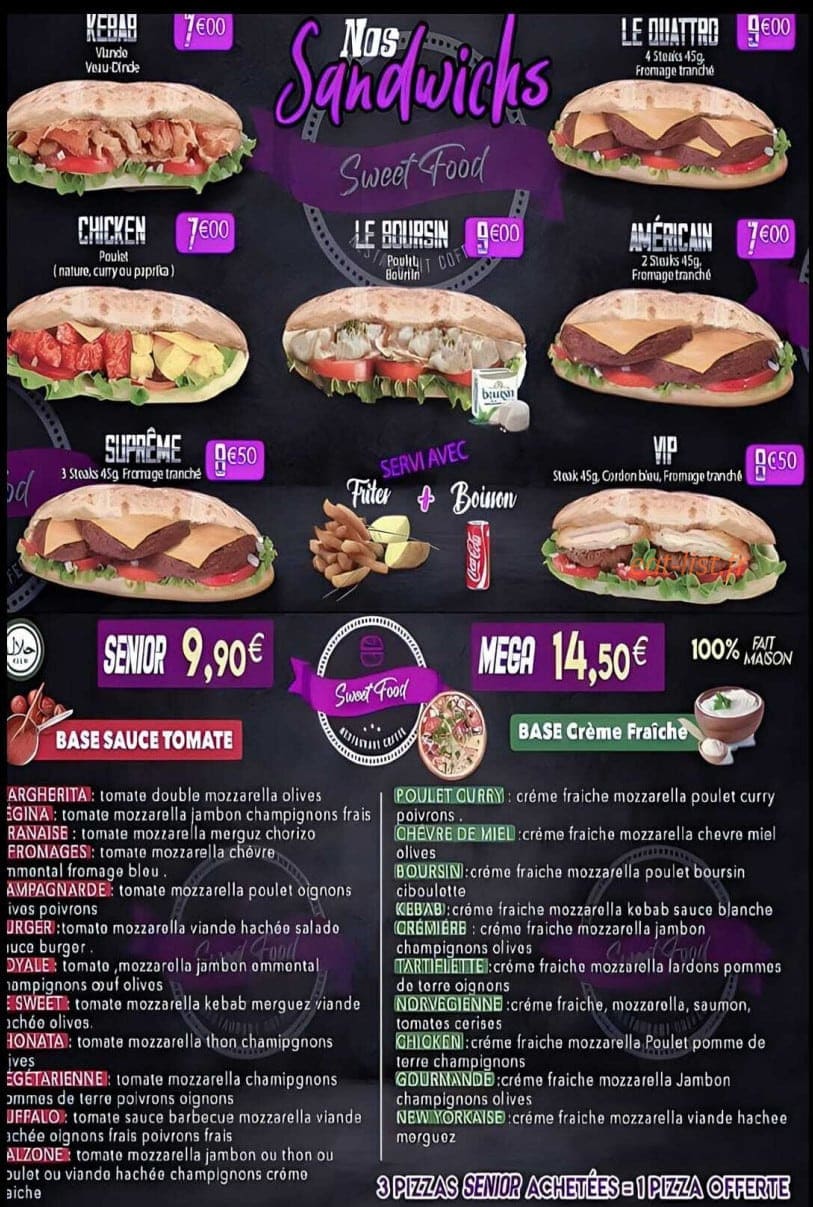 Sweet Food — carte page 2