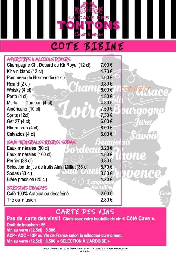 La Cave des Tontons — carte page 4