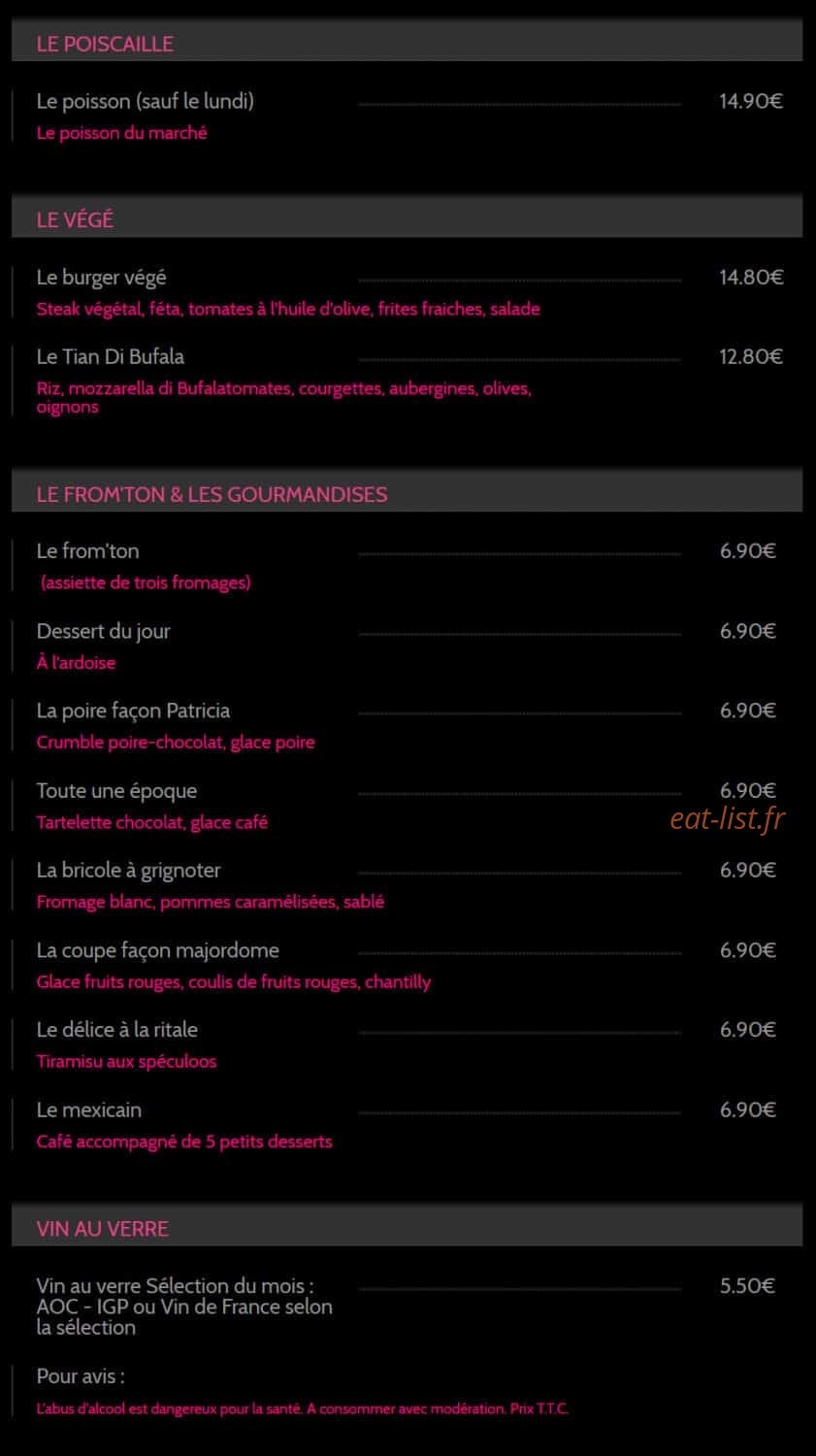 La Cave des Tontons — carte page 2