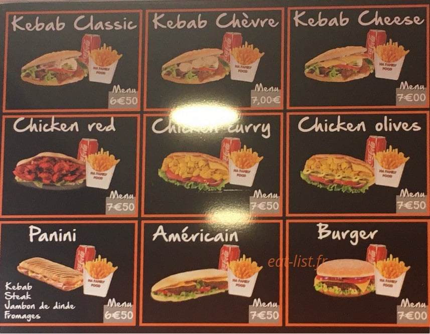 Na Food Family — carte page 1