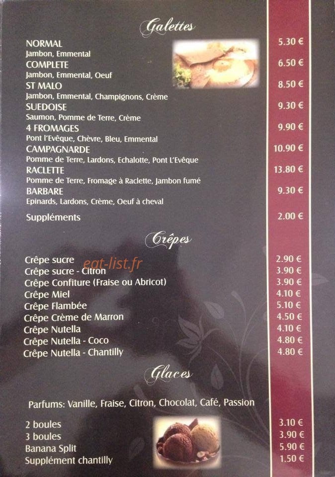 Chez Maguy — carte page 1