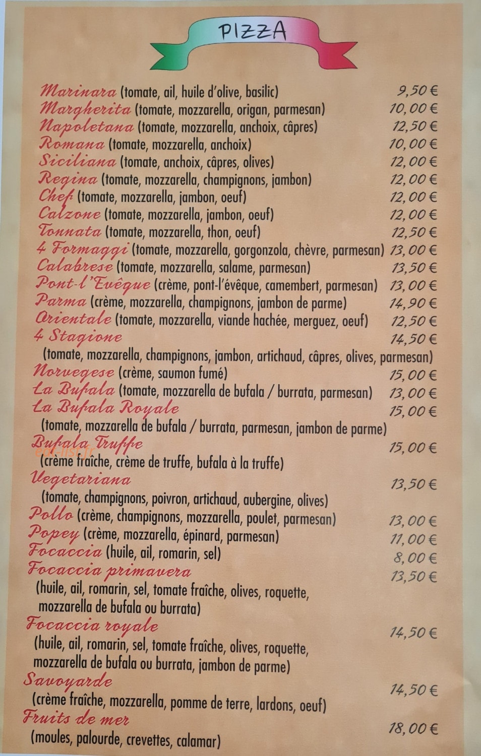 La Bufala — carte page 4