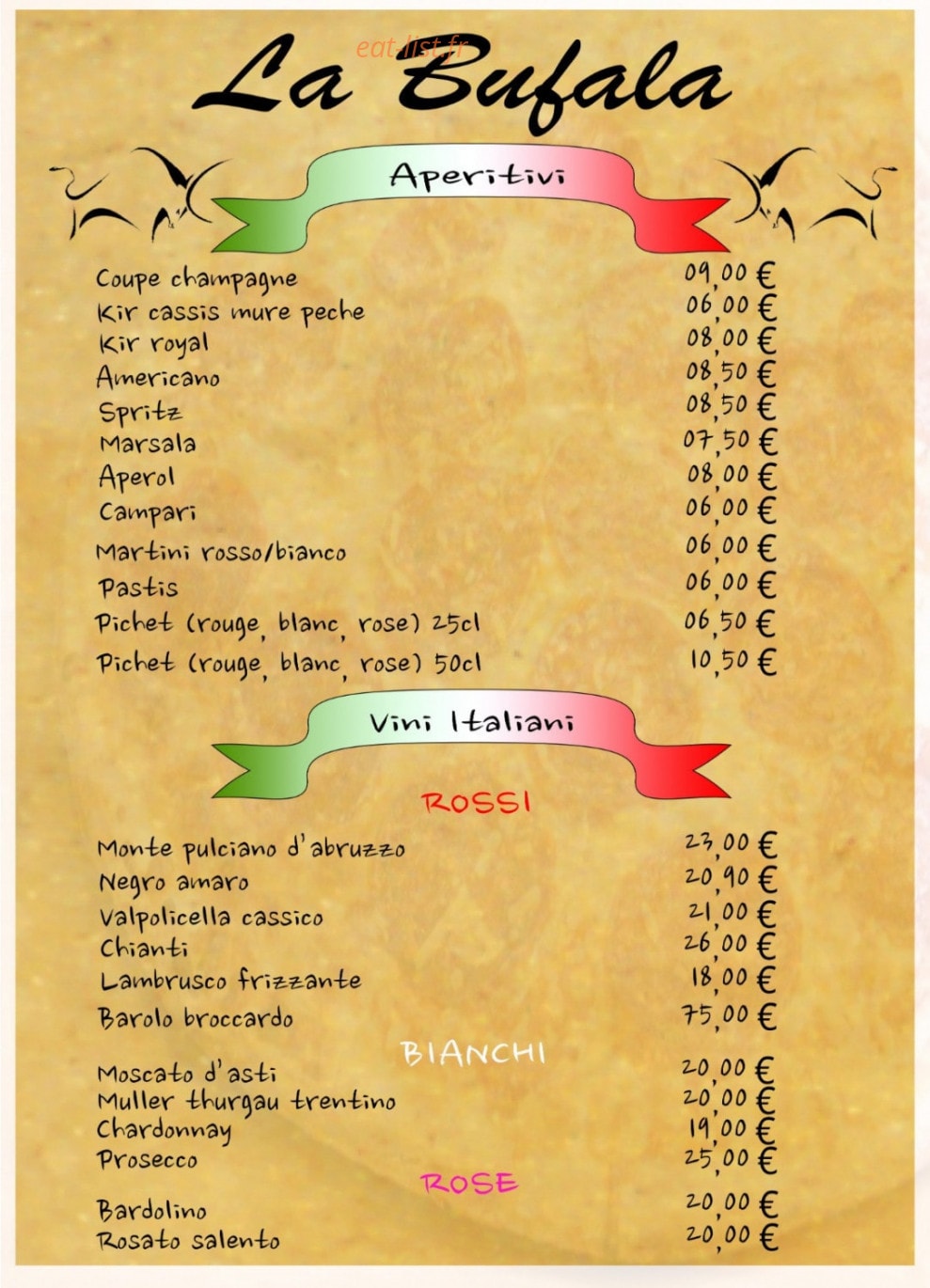 La Bufala — carte page 3