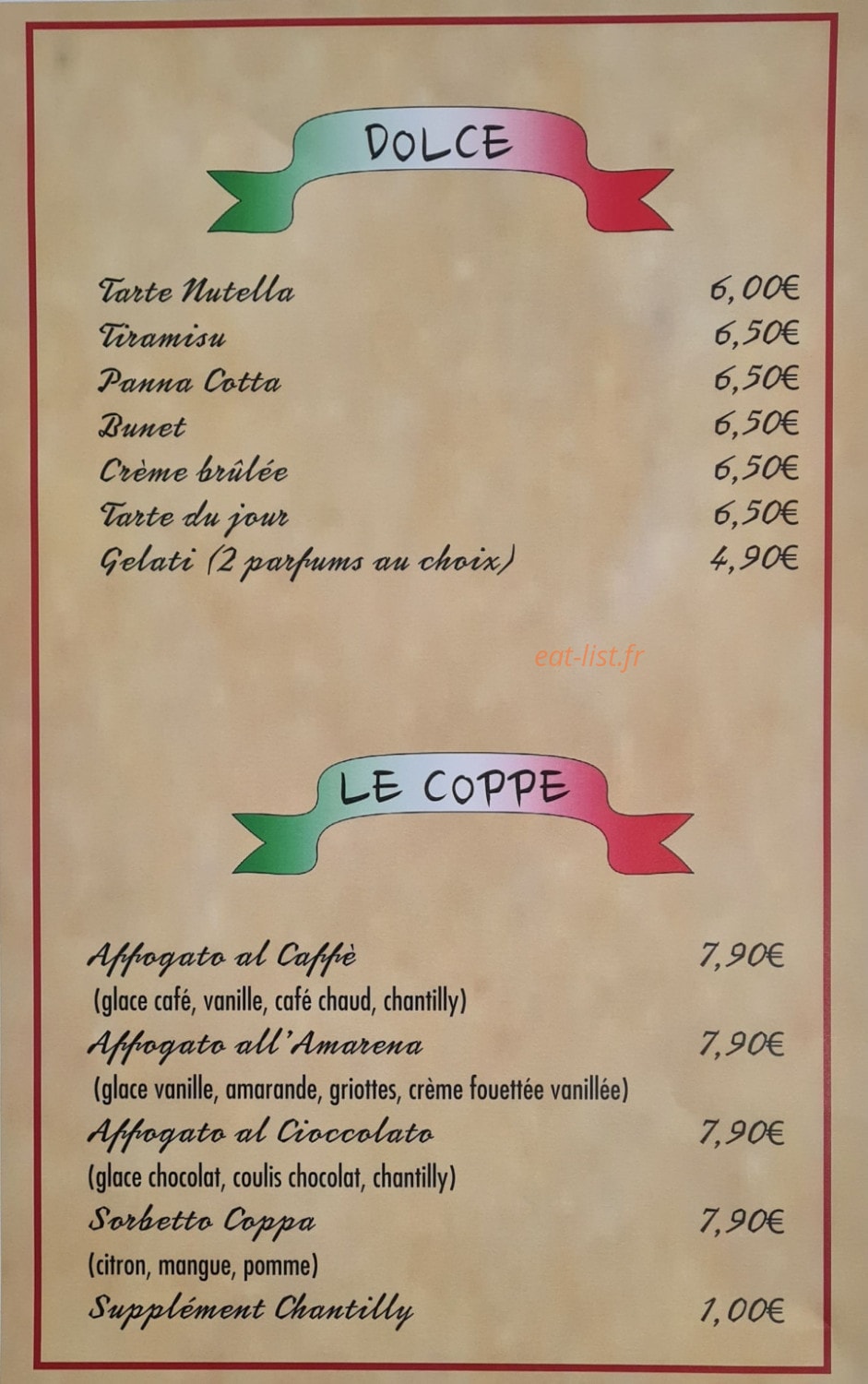 La Bufala — carte page 8