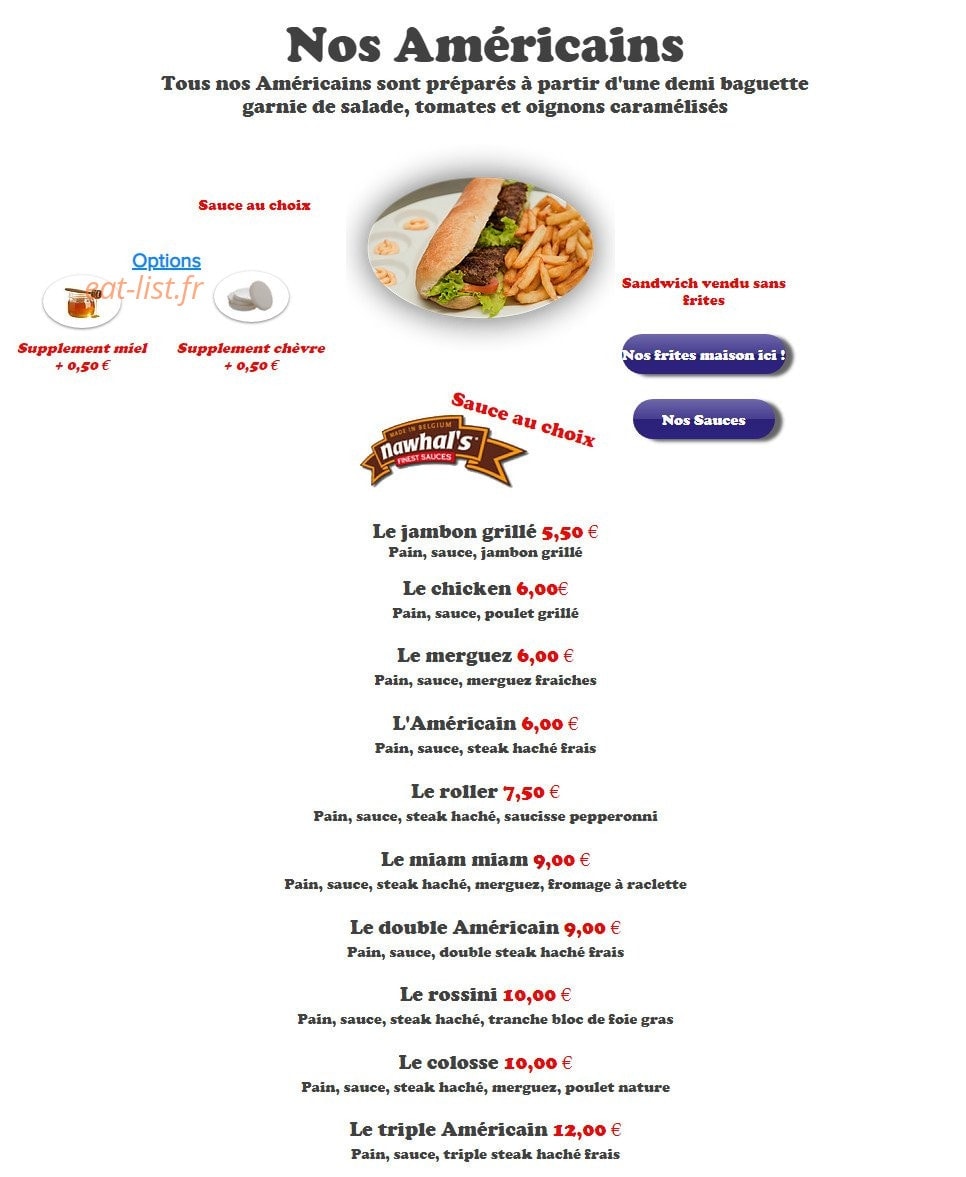 Pizza Burger — carte page 5