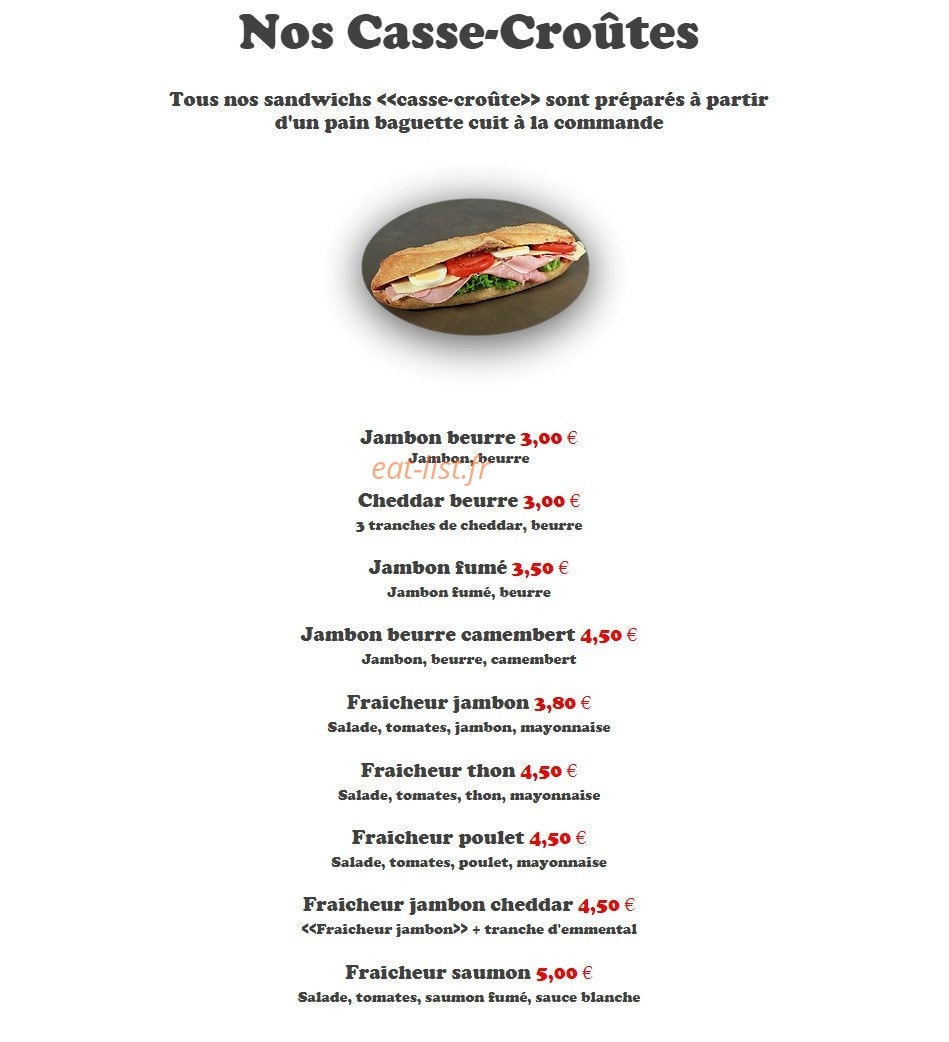 Pizza Burger — carte page 4