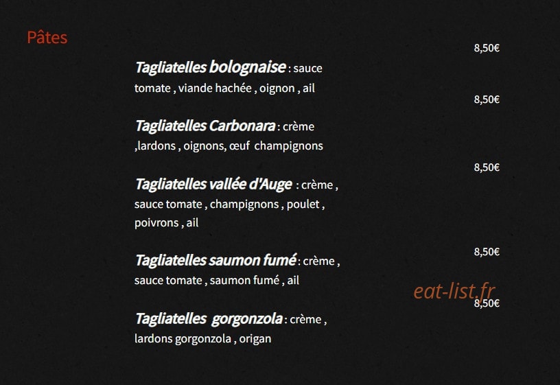 Pizzeria la Gondole — carte page 3