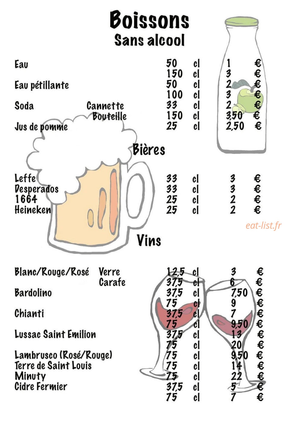 Pizzeria Milano — carte page 1