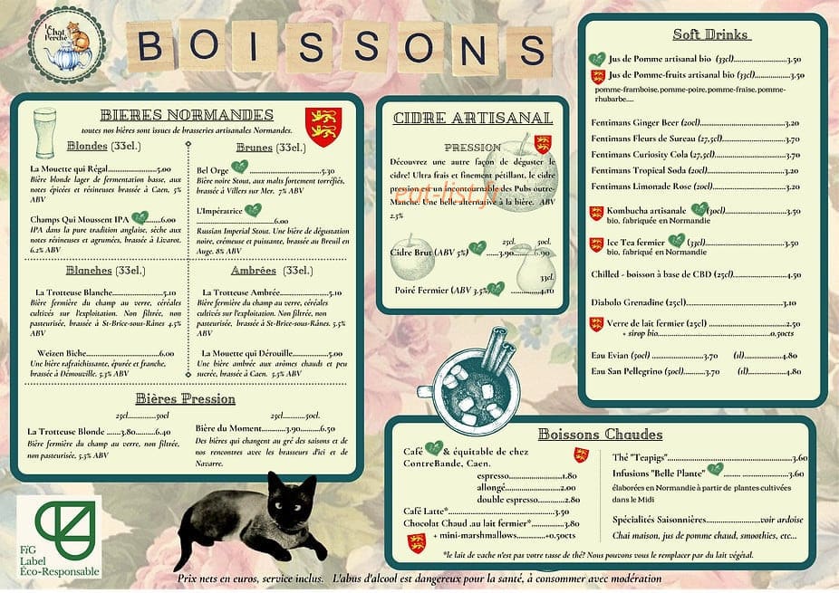Le Chat Perché — carte page 3
