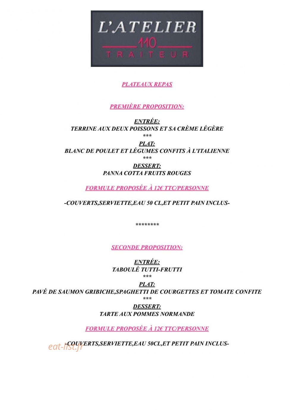 L'Atelier 110 — carte page 2