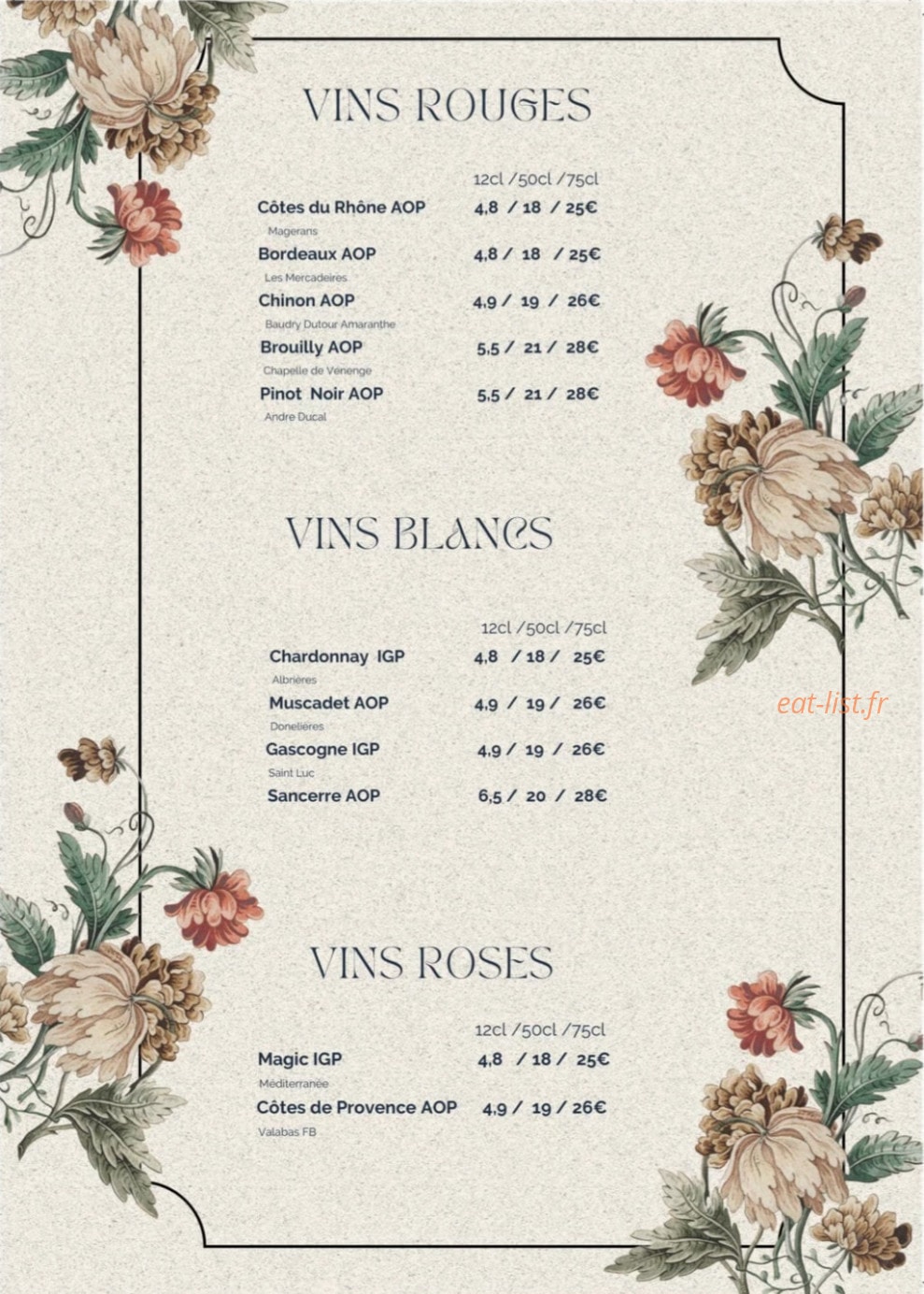 Au Cheval Blanc — carte page 4