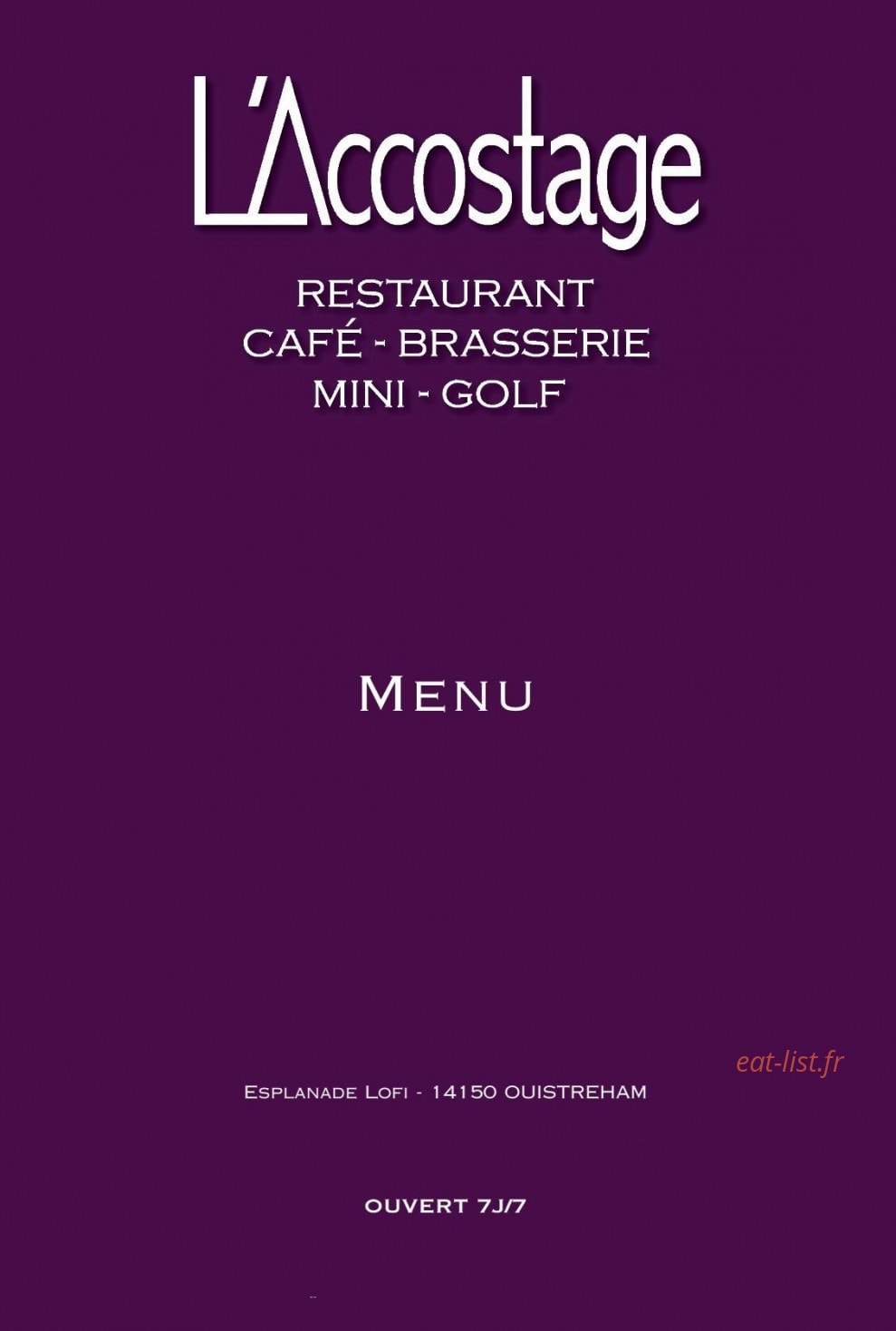 L'Accostage — carte page 1