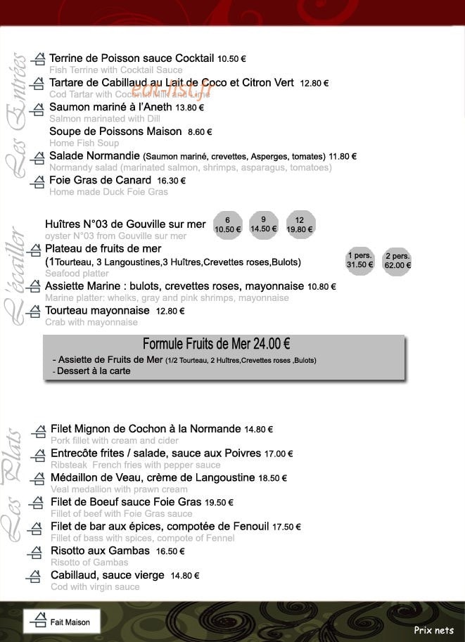 Le Normandie — carte page 1