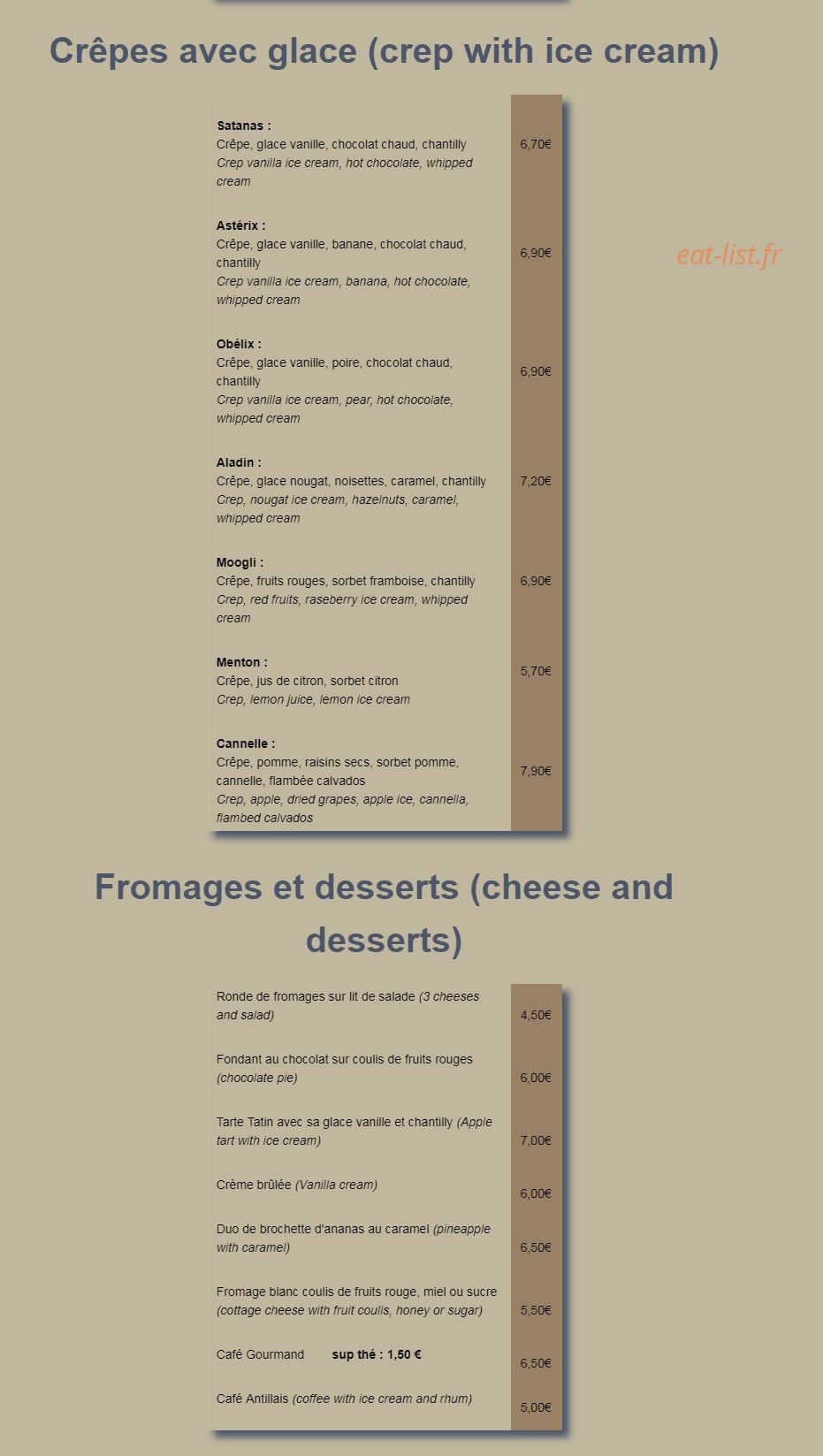 Les Cabines — carte page 5