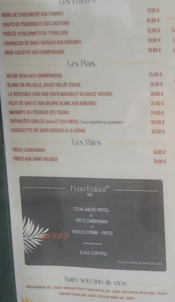 Les Tisons — carte page 1