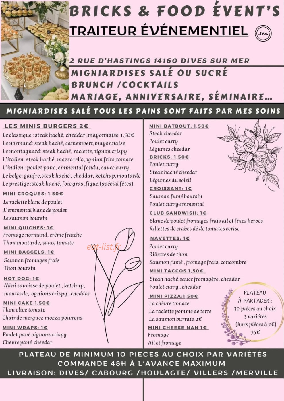 Bricks & Food — carte page 2