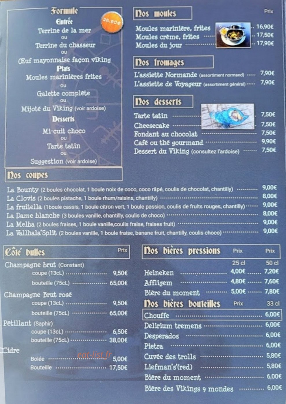 Le viking café — carte page 3