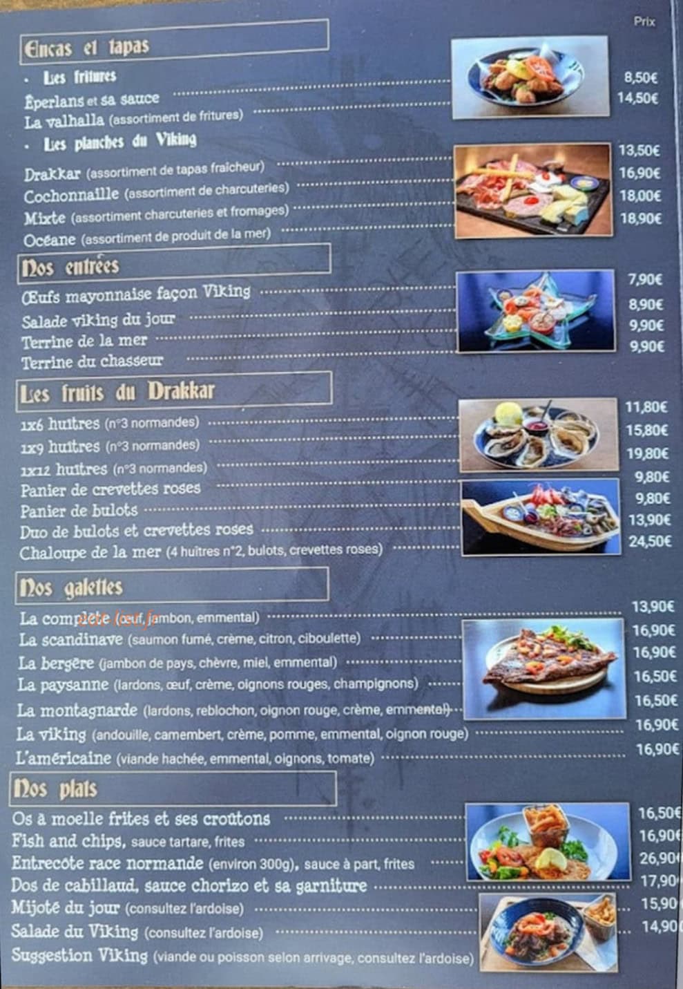 Le viking café — carte page 2