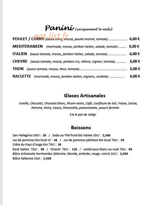 Les Délices de l'Ours — carte page 2