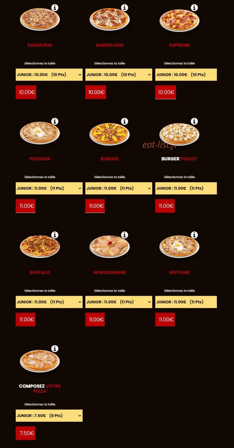 Pizza Presto — carte page 3