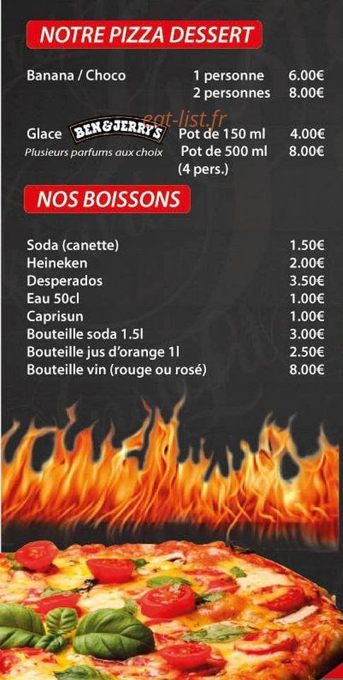 L'instant pizza — carte page 5