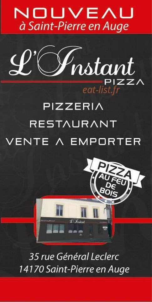 L'instant pizza — carte page 1
