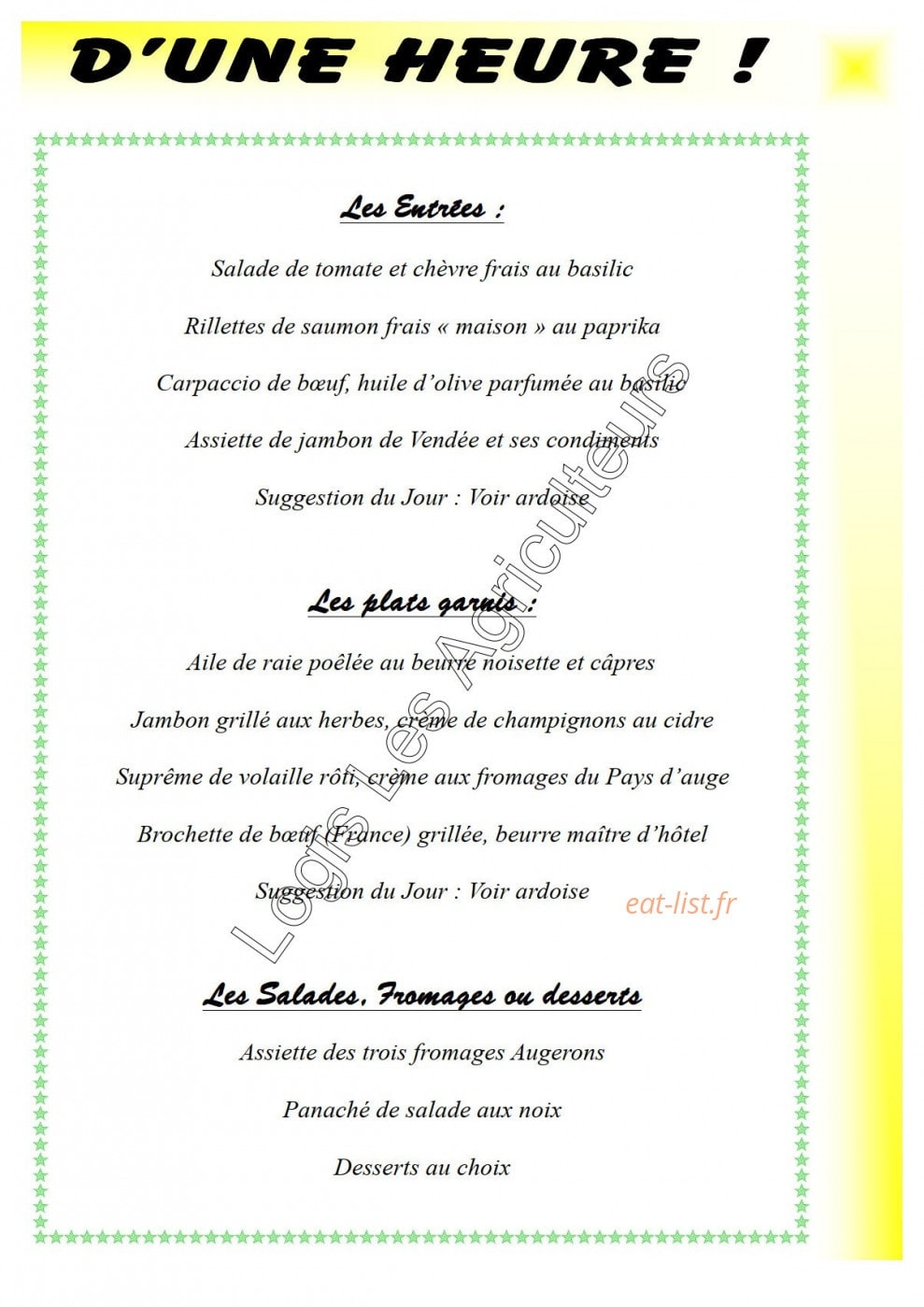 Les Agriculteurs — carte page 2