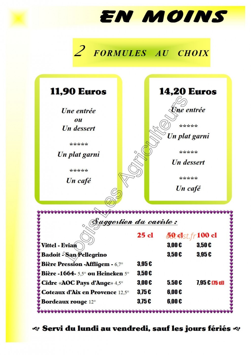 Les Agriculteurs — carte page 1