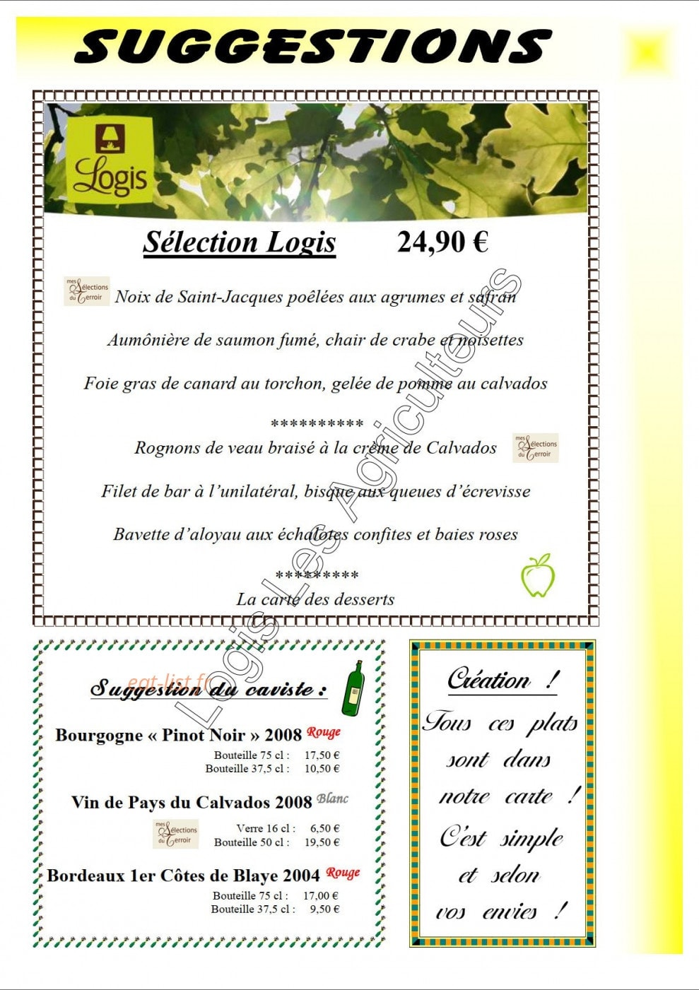 Les Agriculteurs — carte page 4