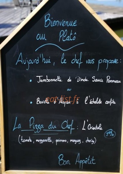 Le Platô Resto — carte page 1