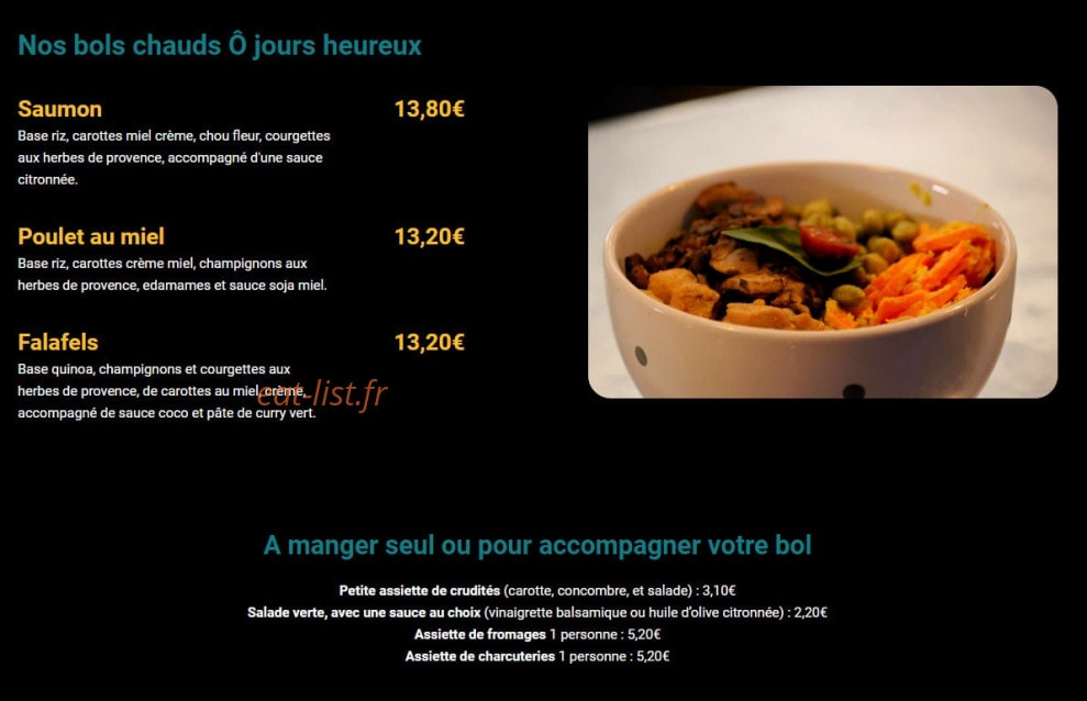 Ô Jours Heureux — carte page 6