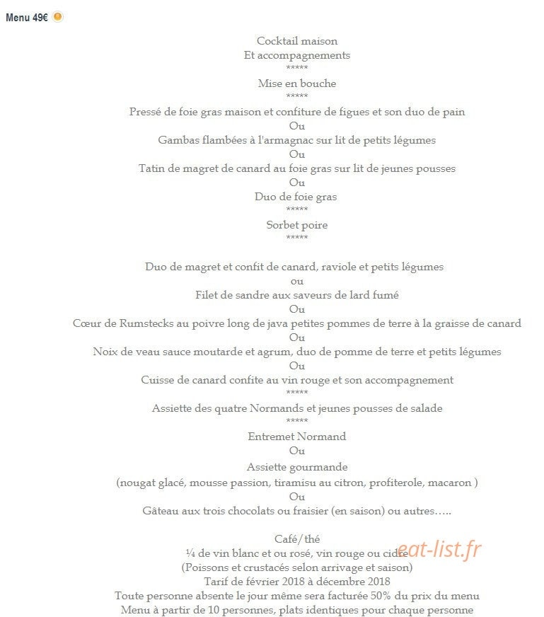 Auberge du Pont du Coudray — carte page 8