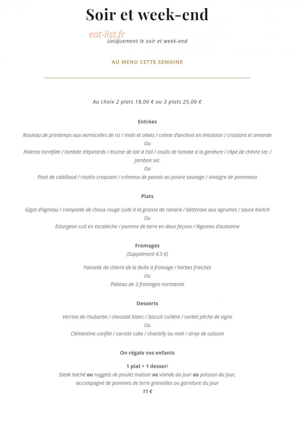 Le Marronnier — carte page 2