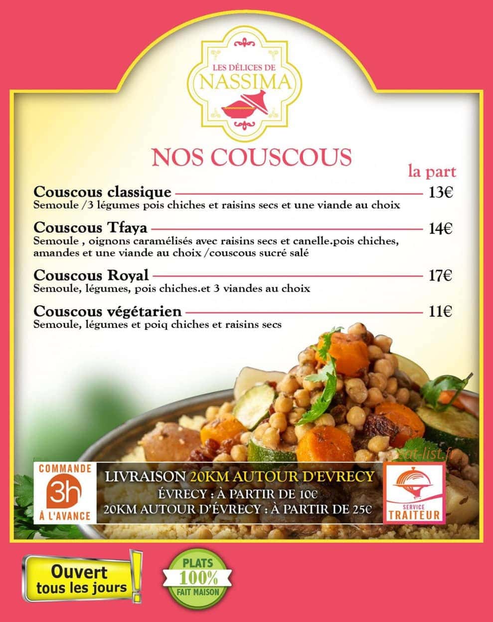 Les Délices de Nassima — carte page 3