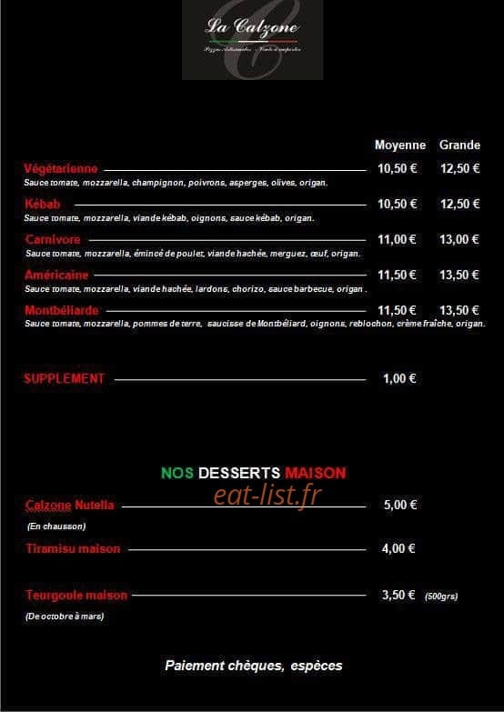 La calzone — carte page 2