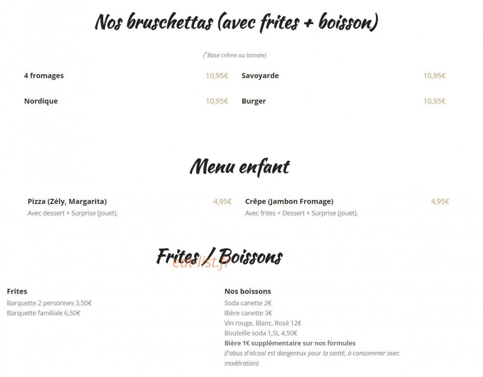 A La Cope — carte page 4