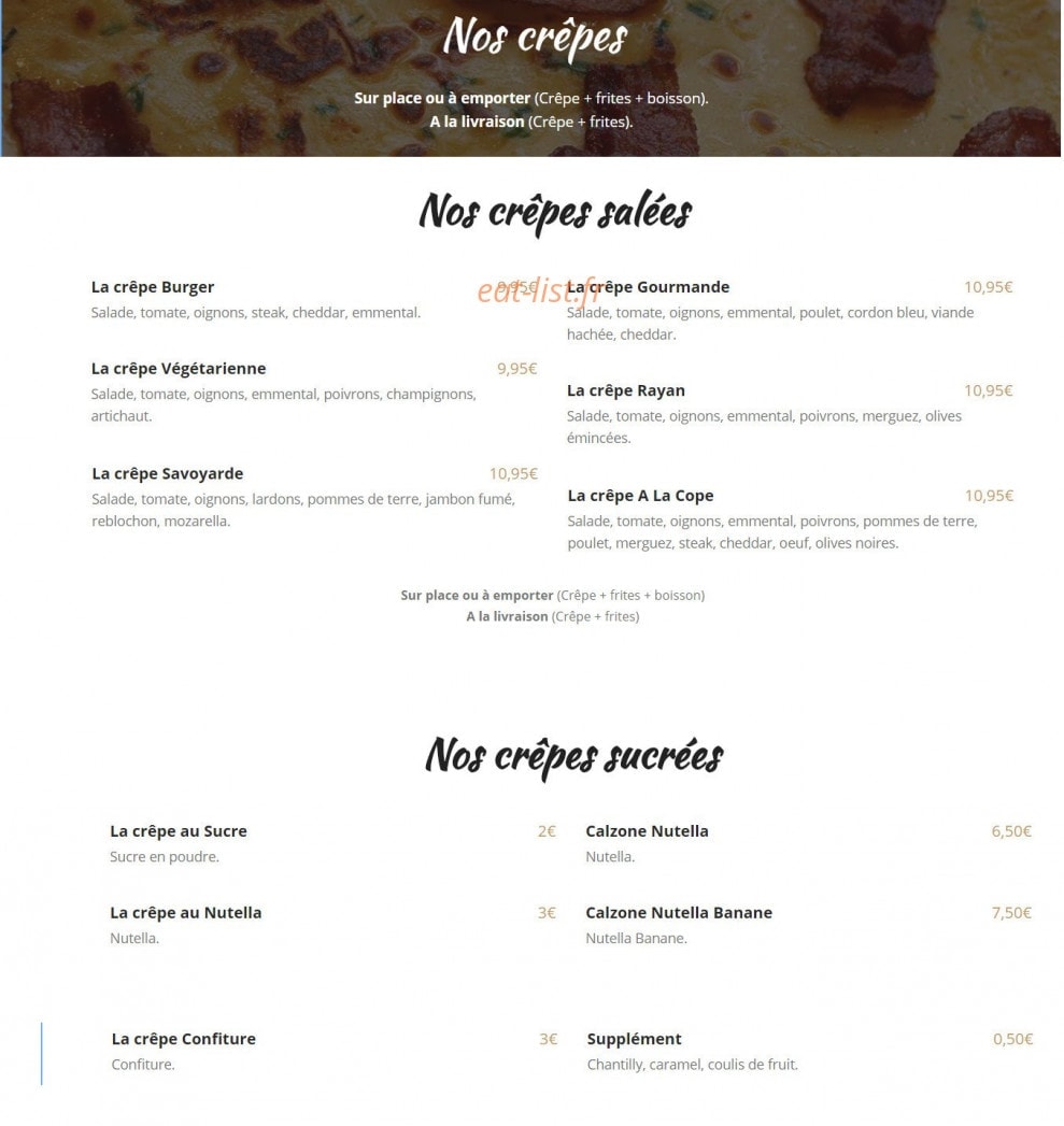 A La Cope — carte page 3
