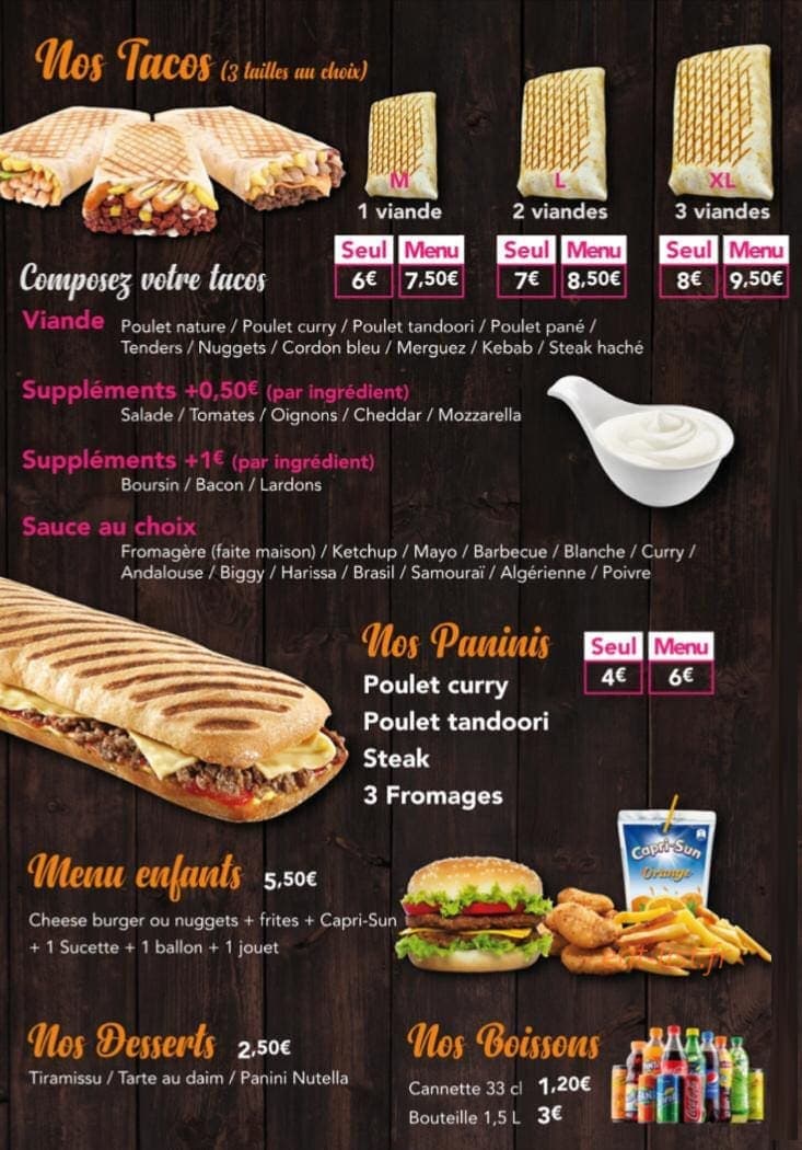 Food burger — carte page 2