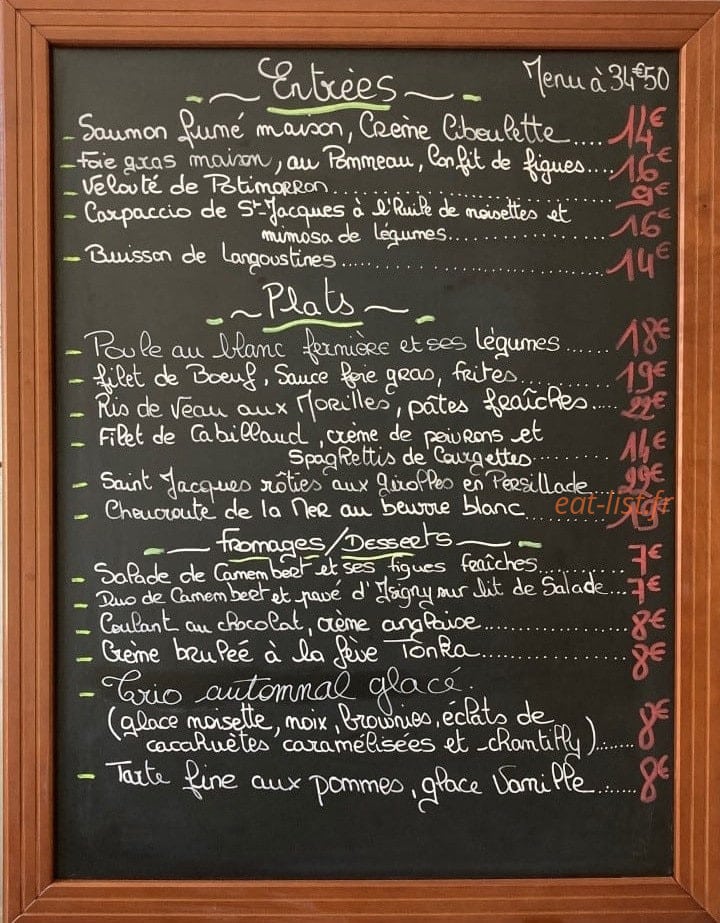 Hôtel de France — carte page 1