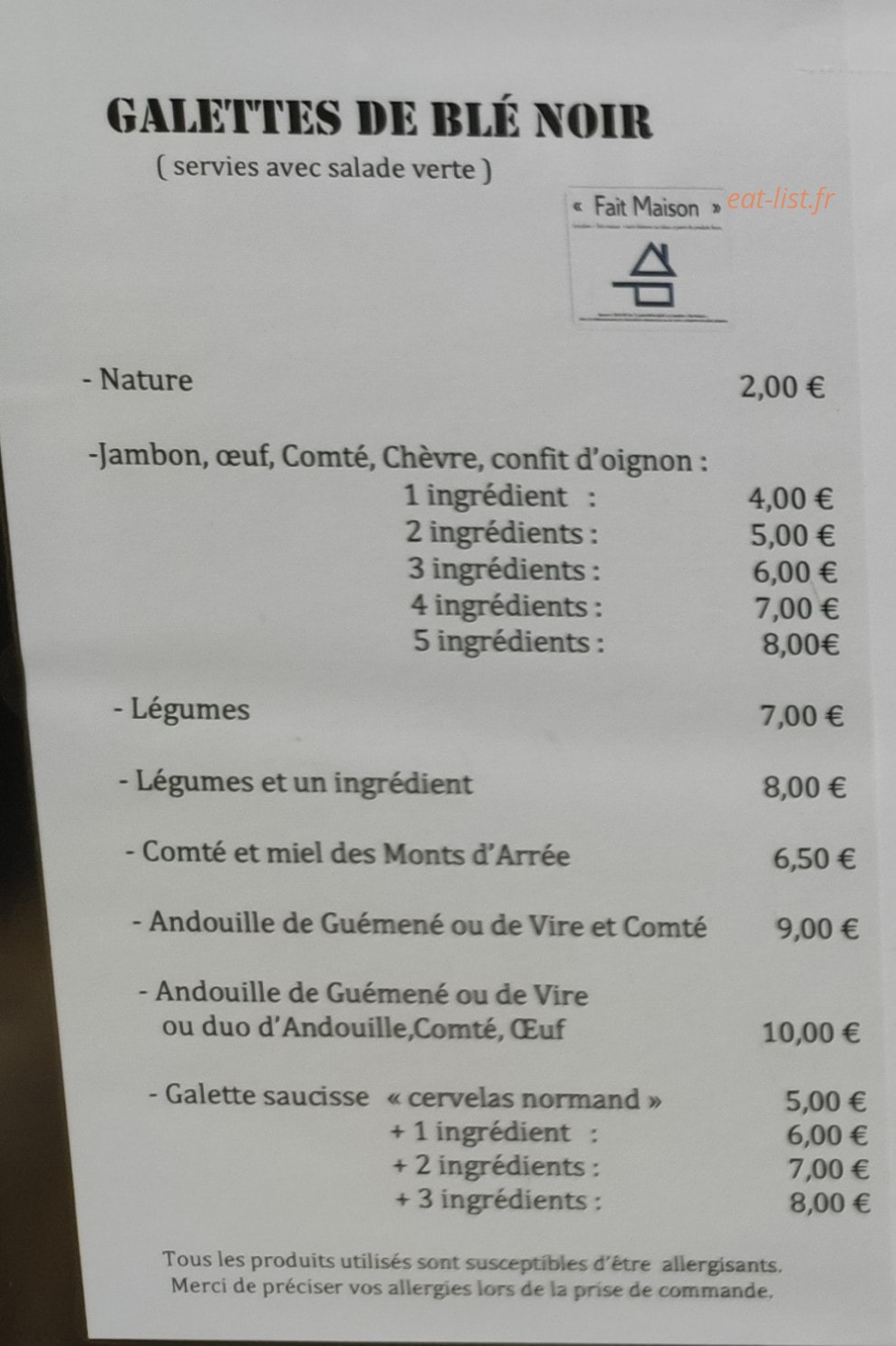 La Gavotte — carte page 1